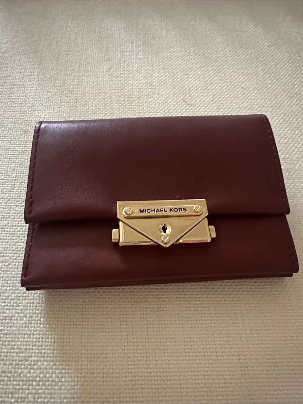 Michael Kors Burgundy Leather CeCe Small Wallet